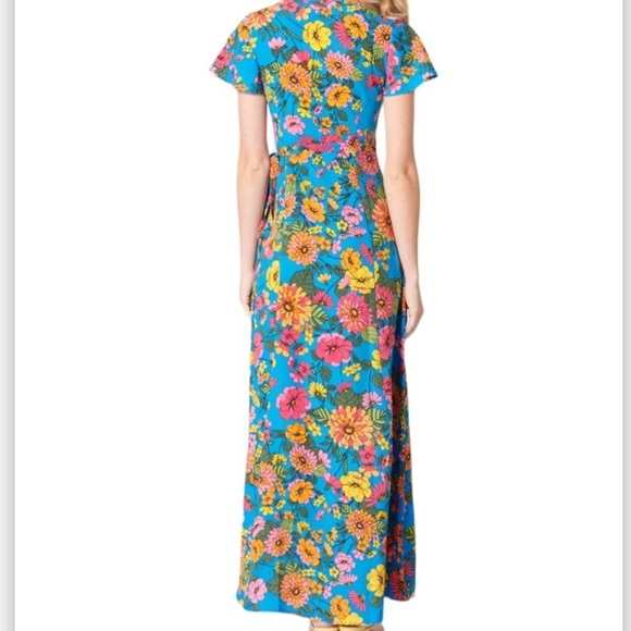 SUGARLIPS Twiggy Floral Lunar Maxi Wrap Dress Sz Small BOHO Flirty NWT - Picture 6 of 8